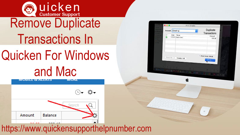 Get fast assistance for duplicate transactions in quicken